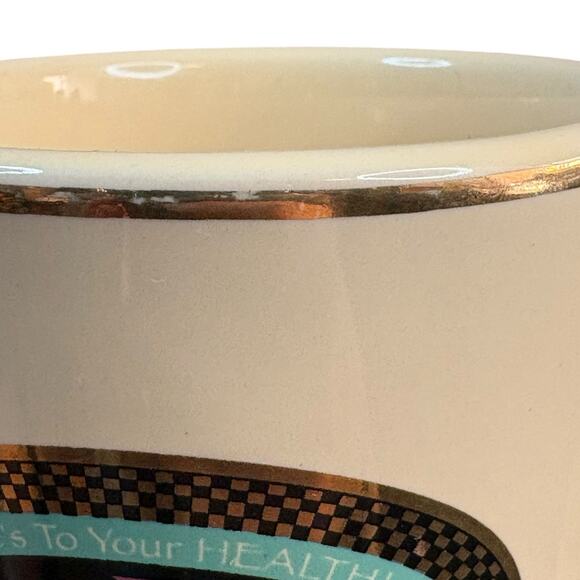 Vintage Arizona Iced Tea Creme Gold Coffee Mug Ceramic Kitchen Advertisement 90s - Picture 11 of 12